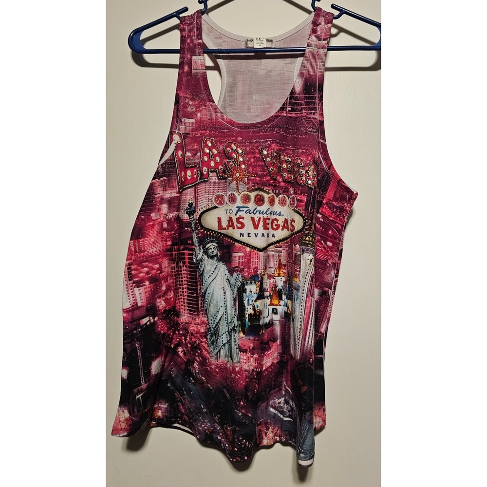 Banana Expression New York - Las Vegas Studded Tank -  Size Medium